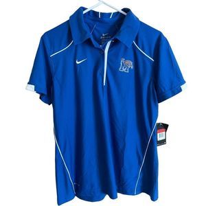 NIKE Dry Fit — women's Memphis tigers royal blue performance polo size L NWT